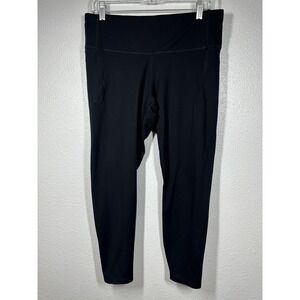 Under Armour Leggings Womens Large Tall Black Fitted Yoga Pants Pockets Athletic